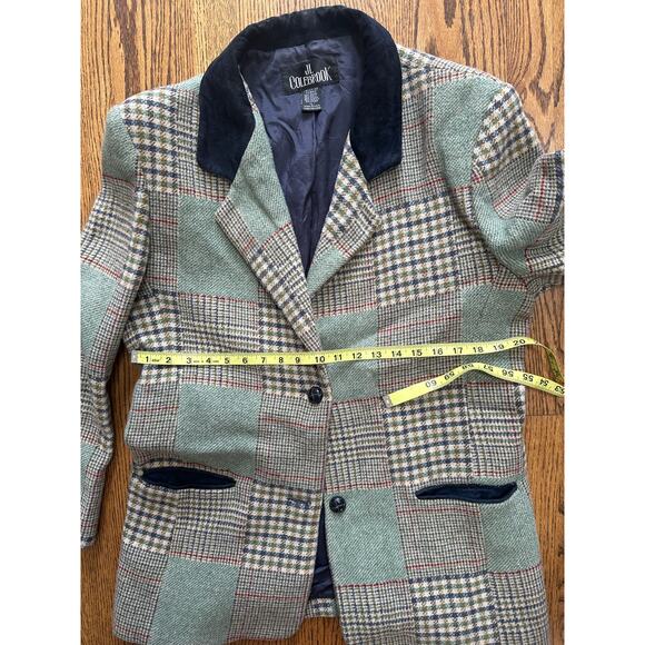 Vintage JL Colebrook Wool Blazer Men’s Large Plaid Check Tweed Sport Coat - Picture 5 of 7